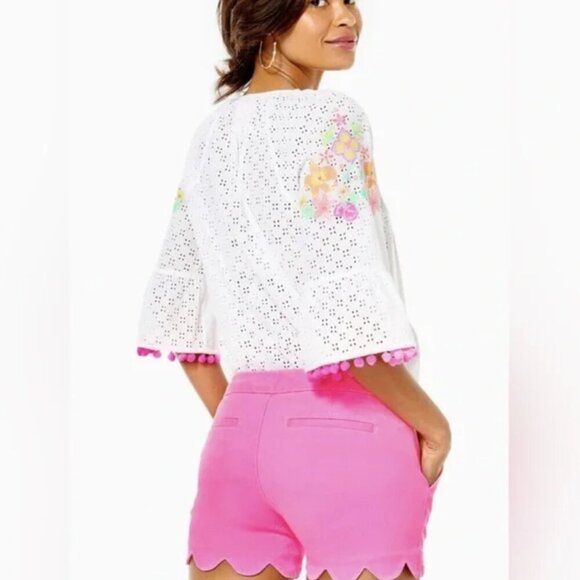Lilly Pulitzer Pink Isle 5" Buttercup Low Rise Stretch Short Size 0 - Picture 1 of 8
